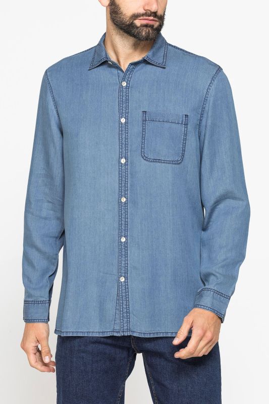 Product: CARRERA - Camicia jeans manica lunga blu chiaro (1 of 3)