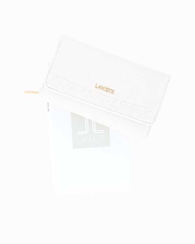 Product: LANCETTI - Portafoglio bianco con patta (1 of 3)