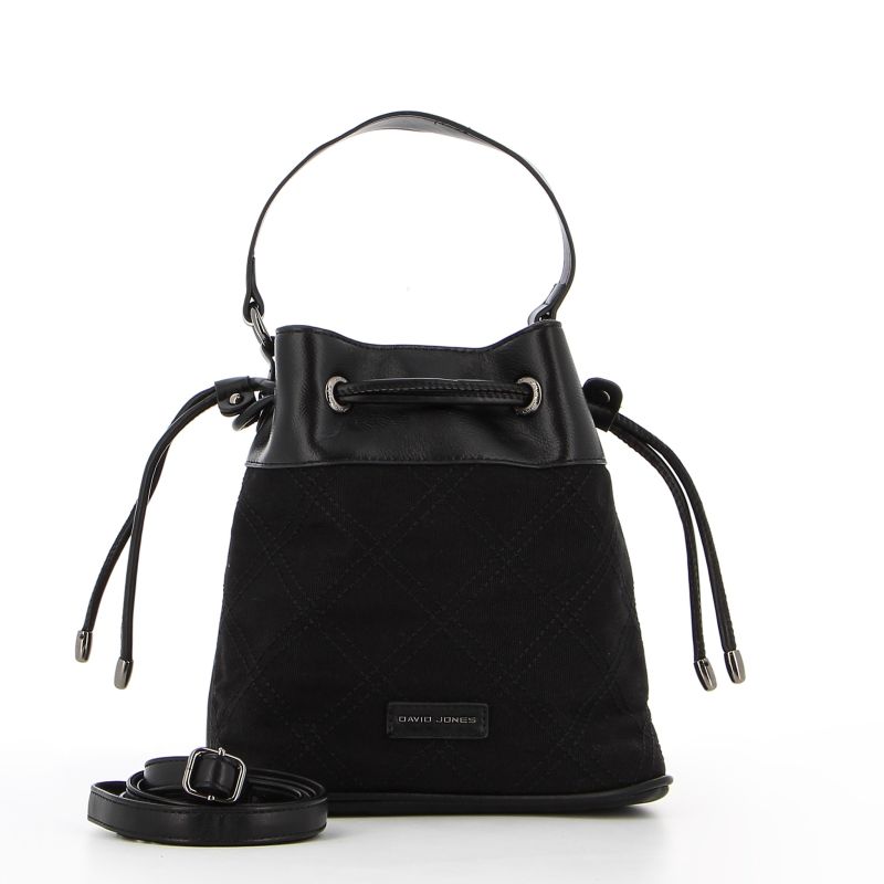 Product: DAVID JONES - Borsa a sacca nera un manico con coulisse e tracolla removibile (5 of 12)