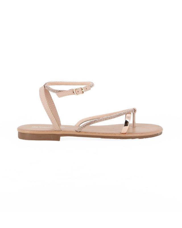 Product: BACHATA - Sandalo infradito nude con strass (1 of 5)