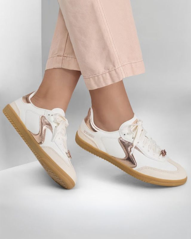 Product: SKECHERS - HOTSHOT - COOL GLOW - Sneakers bianca con dettagli metalizzati rosa (1 of 6)