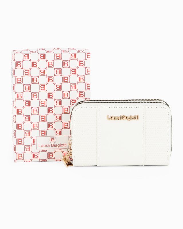 Product: LAURA BIAGIOTTI - Portafoglio bianco con due scomparti principali (1 of 3)