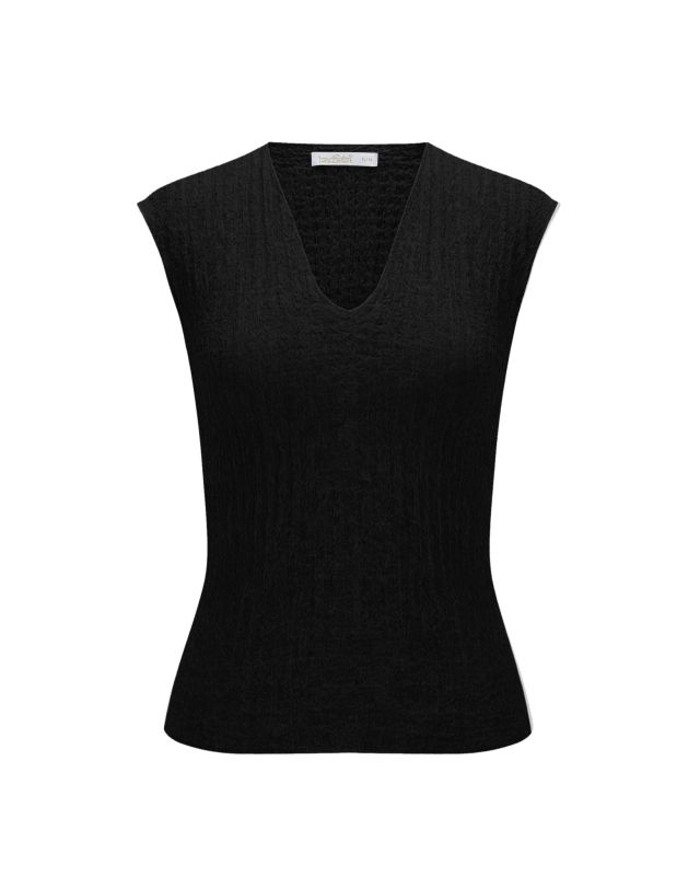 Product: BACHATA - Canotta nera con scollo a V (1 of 2)