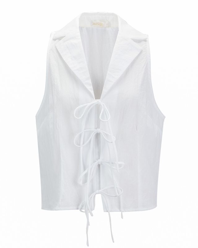 Product: BACHATA - Camicia senza maniche bianca da donna (1 of 2)