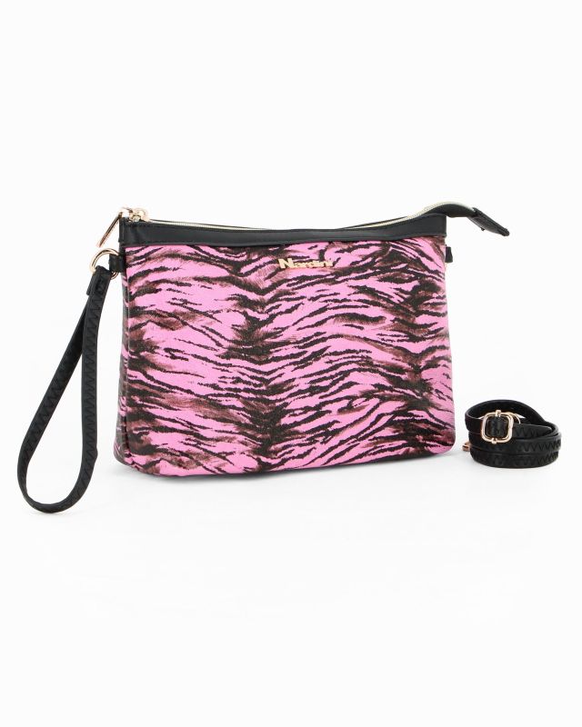 Product: NARDINI - Pochette animalier fuxia con polsiera, tracolla removibile (1 of 4)
