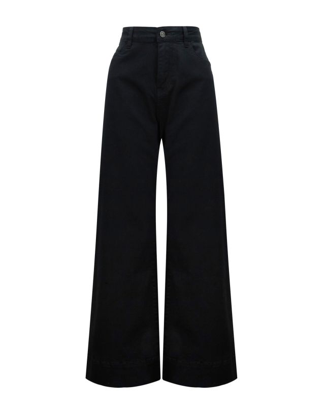 Product: BACHATA - Jeans wide leg nero (1 of 4)