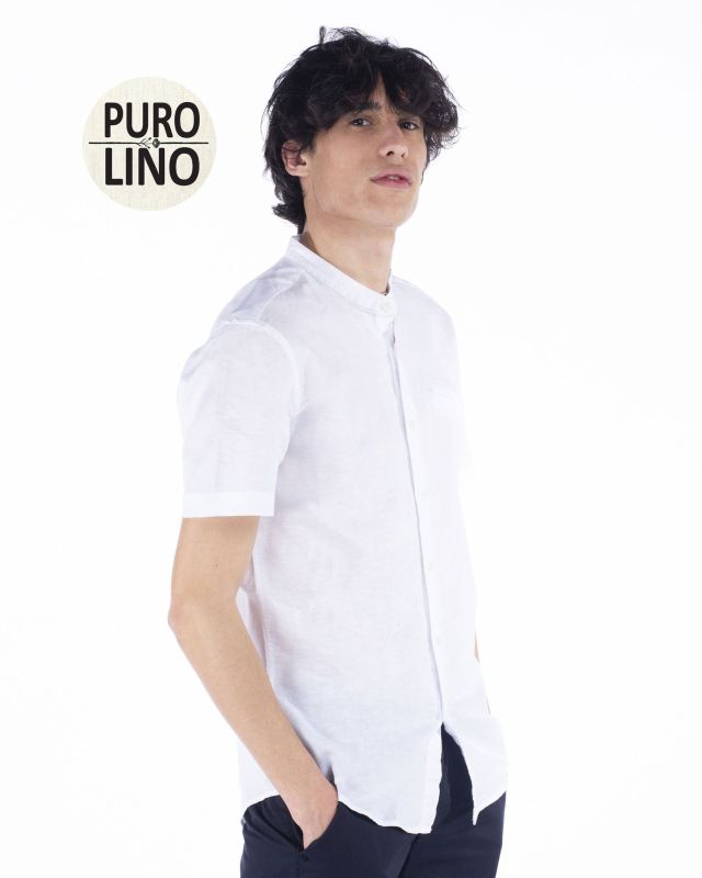 Product: CAMICIA MANICA CORTA COREANA IN LINO (4 of 4)