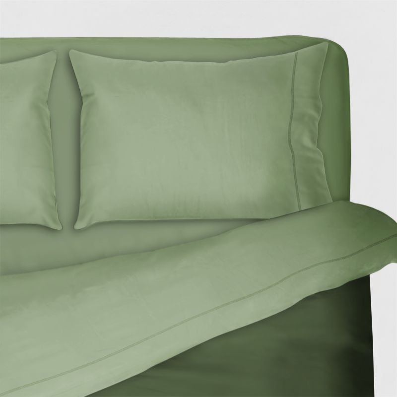 Product: MORFEO - LENZUOLA COPPIA MORFEO 1 PIAZZA TINTA UNITA VERDE