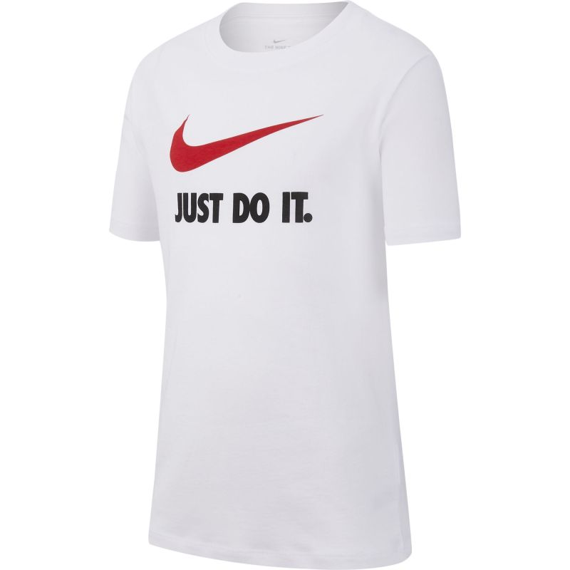Product: NIKE - T-SHIRT MM NSW TEE JDI SWOOSH WHITE-RED - AR5249/100 (1 of 4)