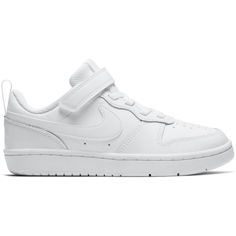 Product: NIKE - Sneakers da bambino in VERA PELLE bianca con strappo, numerata 28/35 - COURT BOROUGH LOW 2 PS (1 of 6)