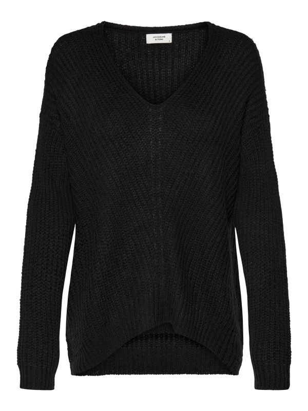 Product: JACQUELINE DE YONG - MAGLIONE A MAGLIA DONNA NERO (1 of 5)