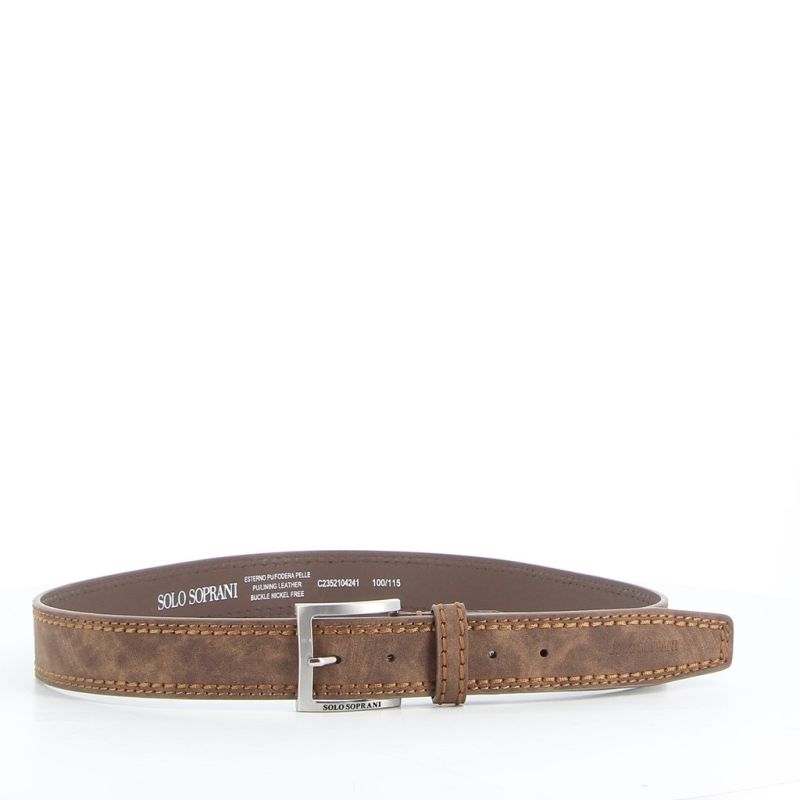 Product: SOLO SOPRANI - Cinta con interno in VERA PELLE e fibbia nickel free (1 of 2)