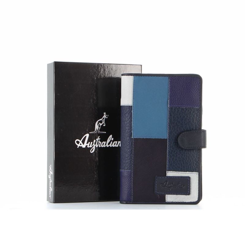 Product: AUSTRALIAN - Portafoglio verticale a quadri in VERA PELLE con scomparto porta carte di credito (1 of 3)