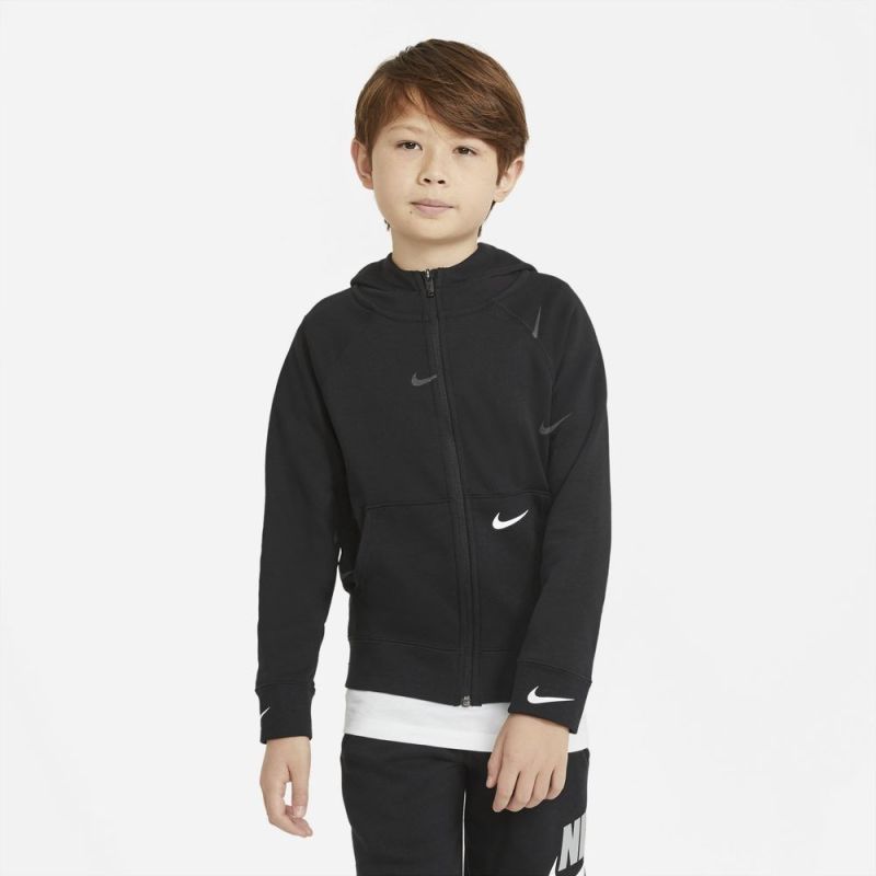 Product: NIKE - JACKET SWOOSH FLC FZ BLACK-WHITE (1 of 4)