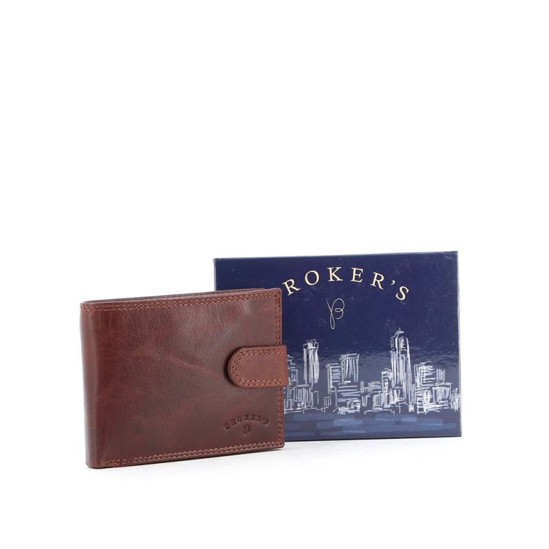 Product: BROKER'S - Portafoglio in VERA PELLE con chiusura a bottone (1 of 4)
