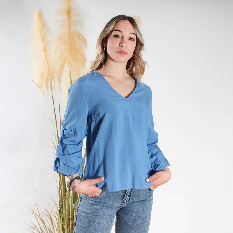 Product: PAQUITA - BLUSA MANICA 3/4 ARRICCIATA (1 of 2)