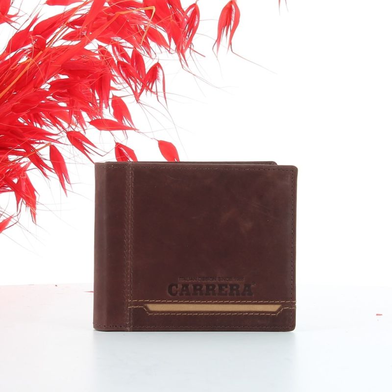 Product: CARRERA - Portafoglio in VERA PELLE con ribaltina e scomparto interno porta spicci (1 of 3)