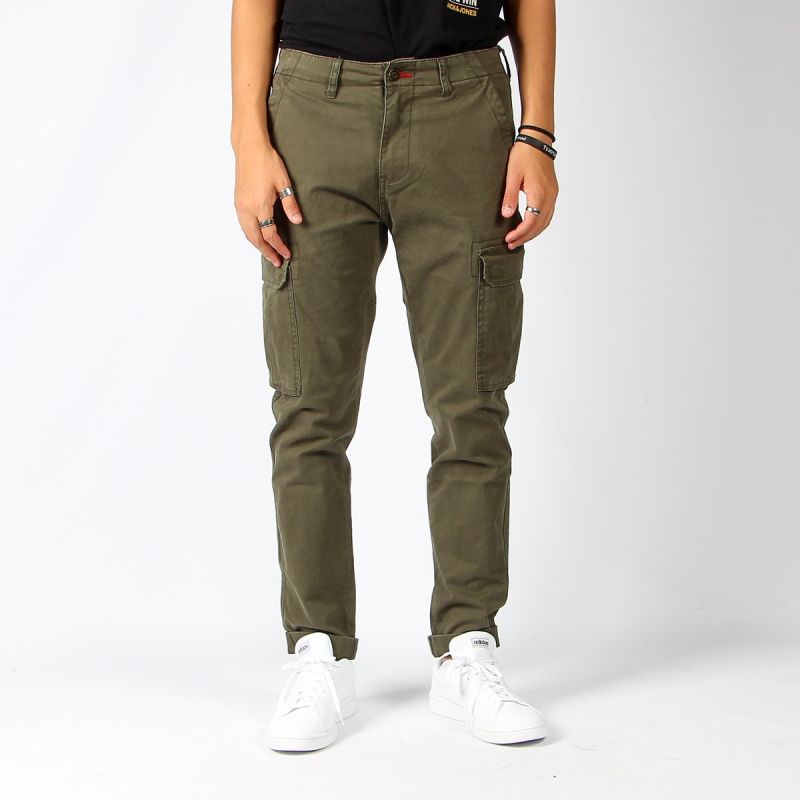 Product: FRANKIE MALONE - PANTALONE COTONE TASCONATO VERDE (1 of 2)