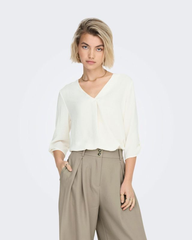 Product: JACQUELINE de YONG - CAMICIA DONNA BIANCA CON SCOLLO A V (1 of 15)