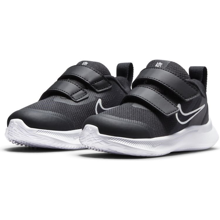 Product: NIKE - Sneakers da bambino nera con logo bianco e doppio strappo, numerata 19,5/27 - STAR RUNNER 3 TD (1 of 6)