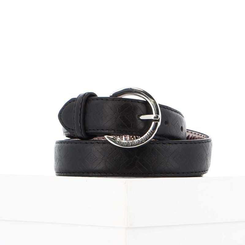 Product: LAURA BIAGIOTTI - Cinta Black loggata con fibbia