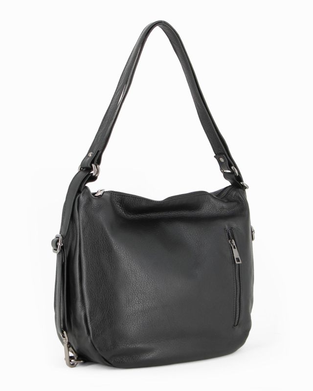 Product: ALEX & CO - Borsa/Zaino nero in VERA PELLE (1 of 4)