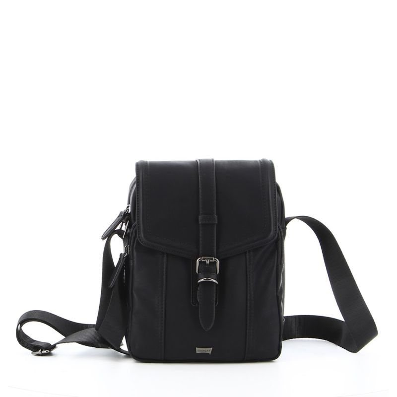 Product: CARRERA - Borsello nero con tasca frontale e fibbia sulla patta (1 of 4)