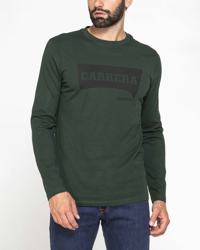 Product: CARRERA - T-SHIRT VERDE GIROCOLLO MANICA LUNGA DA UOMO (1 of 3)