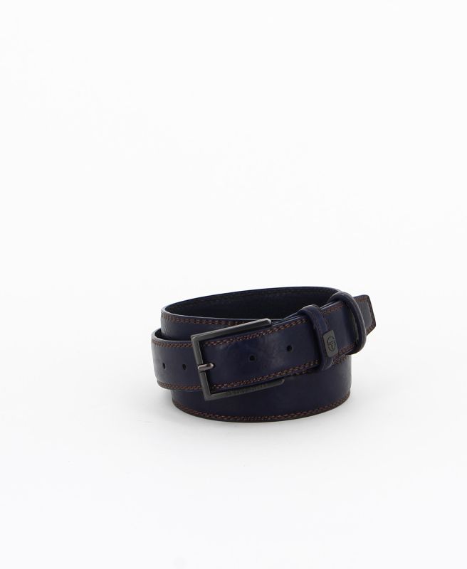 Product: SERGIO TACCHINI - Cinta blu con fodera in VERA PELLE e fibbia senza nichel
