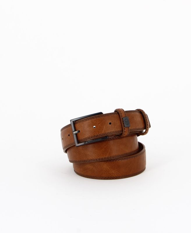 Product: SERGIO TACCHINI - Cinta marrone con fodera in VERA PELLE e fibbia senza nichel