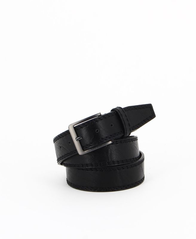Product: SERGIO TACCHINI - Cinta nera con fodera in VERA PELLE e fibbia senza nichel