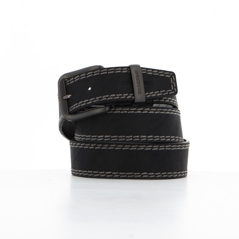 Product: SOLO SOPRANI - Cinta nera da uomo con fodera in VERA PELLE