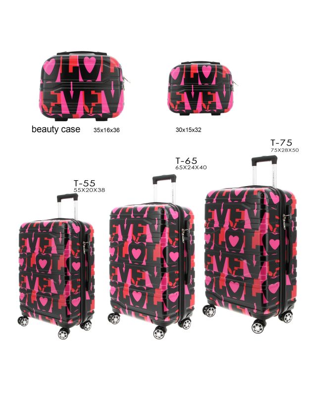 Product: COVERI COLLECTION - Trolley in ABS fantasia love (1 of 8)