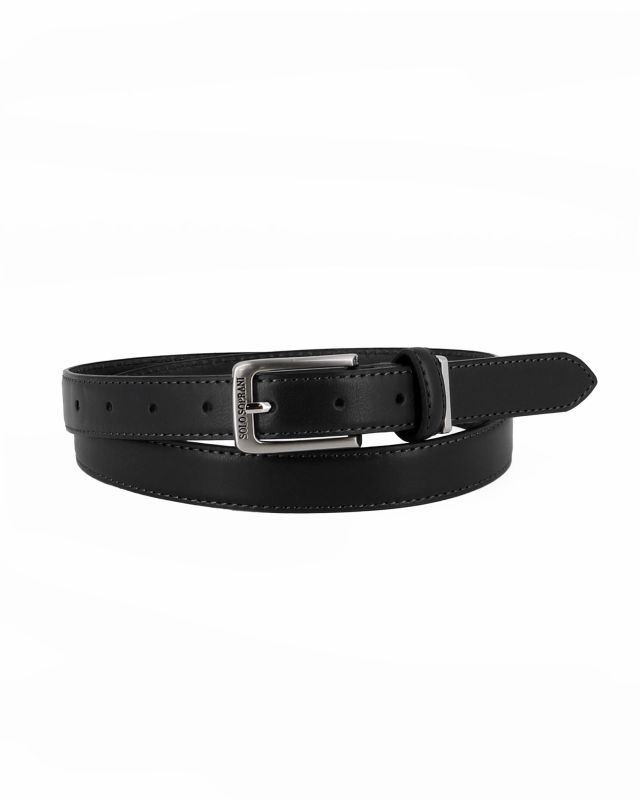 Product: SOLO SOPRANI - Cinta nera da donna con fodera in VERA PELLE (1 of 2)
