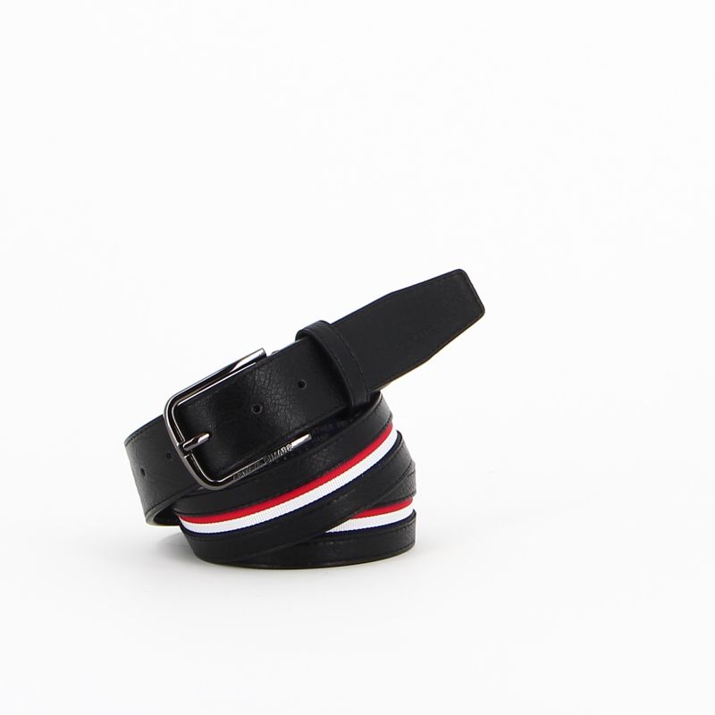 Product: ARMATA DI MARE - Cinta da uomo nera in VERA PELLE con dettaglio colorato