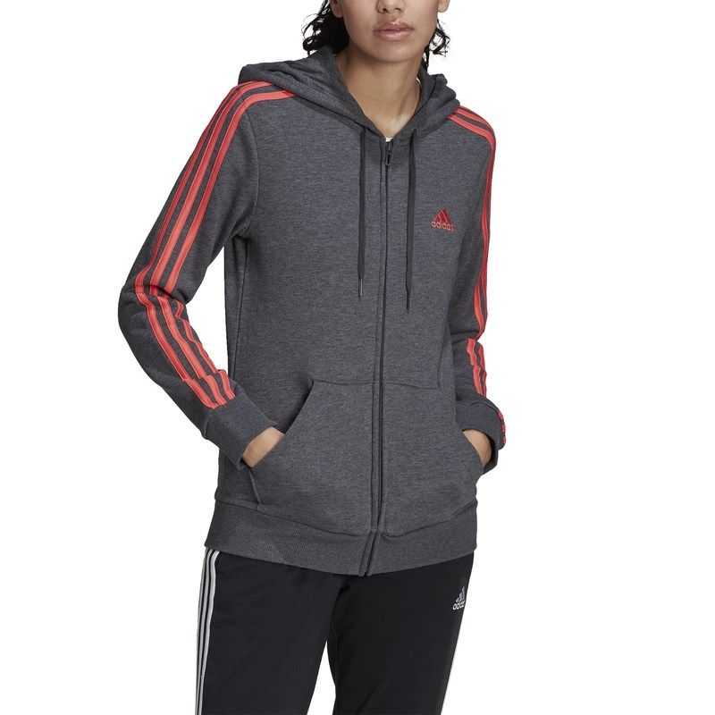 Product: ADIDAS - FELPA CON CAPPUCCIO ESSENTIALS FRENCH TERRY 3-STRIPES FULL-ZIP - HC9140 (1 of 4)