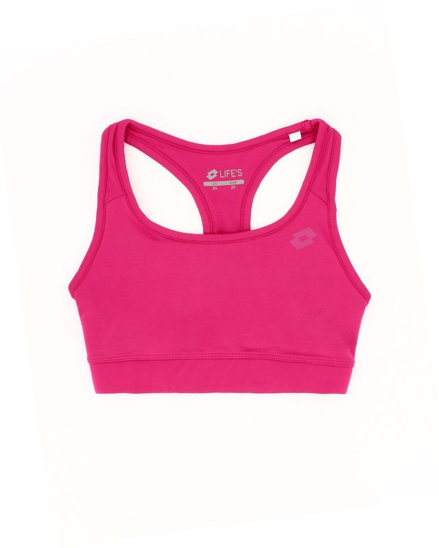Product: LOTTO - Top sportivo fuchsia a supporto medio in tessuto elasticizzato (1 of 3)