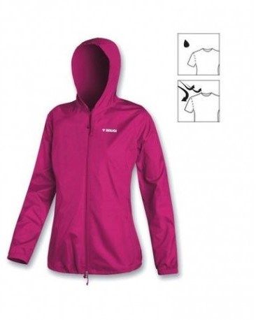 Product: BRUGI - K way da bambina richiudibile fuchsia impemeabile e antivento con zip frontale