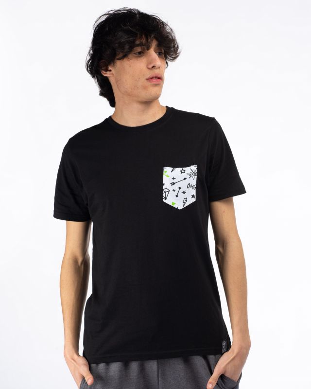 Product: BROKER'S - Tshirt mezza manica con taschino e stampa (1 of 3)