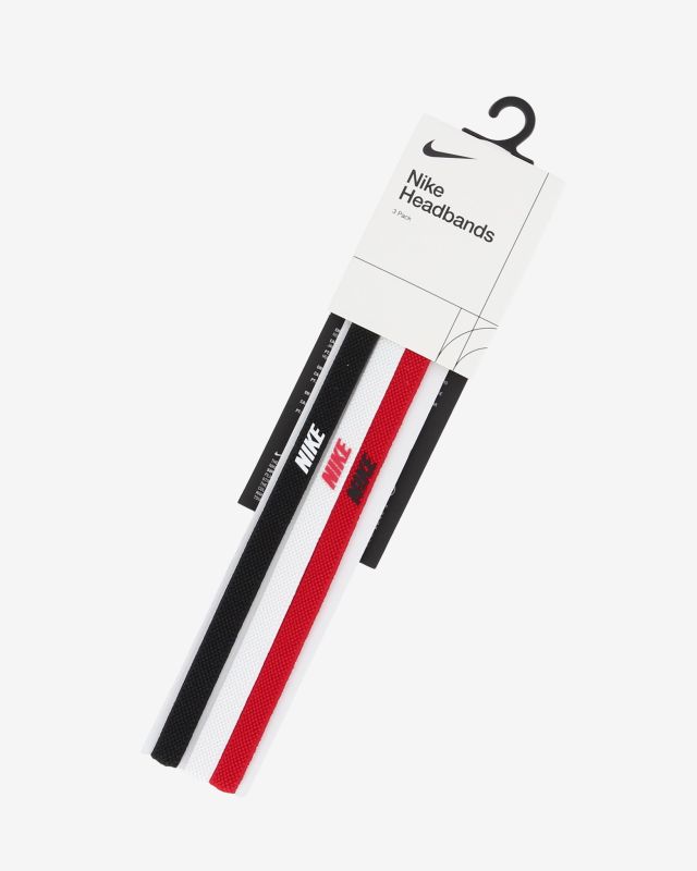 Product: NIKE - FASCETTE ELASTICHE NERA, BIANCA E ROSSA HAIRBANDS  3PK , N1004529-083 (1 of 3)