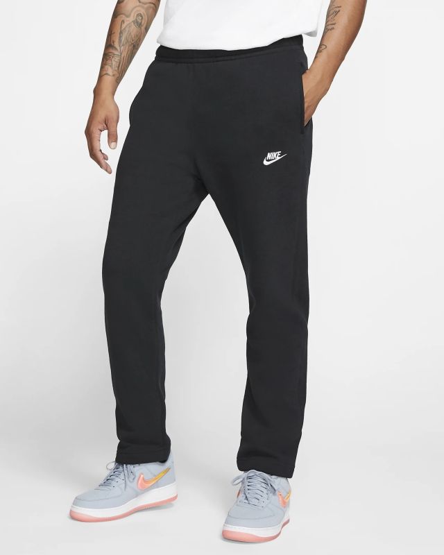 Product: NIKE - Pantalone tuta da uomo a gamba dritta nero con logo bianco (1 of 4)