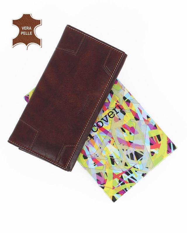 Product: YOU YOUNG COVERI - Portafoglio marrone da uomo in VERA PELLE con patta (1 of 5)