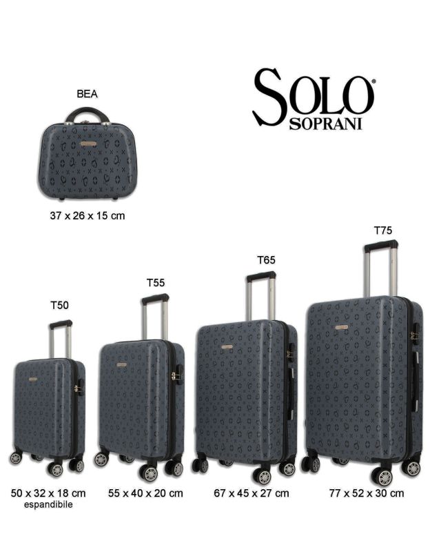 Product: SOLO SOPRANI - TROLLEY BLU LOGGATO IN ABS 4 RUOTE (1 of 13)