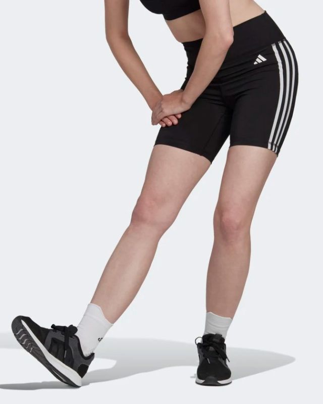 Product: ADIDAS-LEGGINGS CORTI DA ALLENAMENTO ESSENTIALS 3-STRIPES HIGH-WAISTED-HK9964