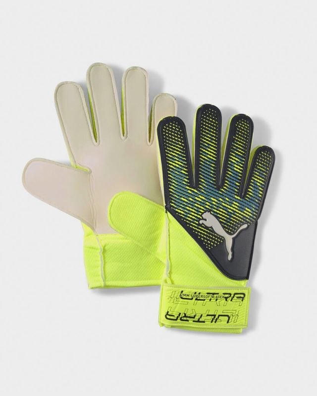 Product: PUMA - Guanti da portiere gialli e blu bambino con cinturino regolabile - ULTRA GRIP 4 RC (1 of 2)