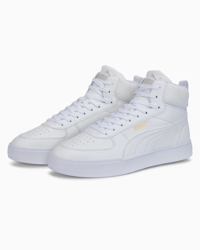 Product: PUMA - Sneakers alta da uomo bianca con dettagli oro e soletta in memory foam - CAVEN MID (1 of 11)