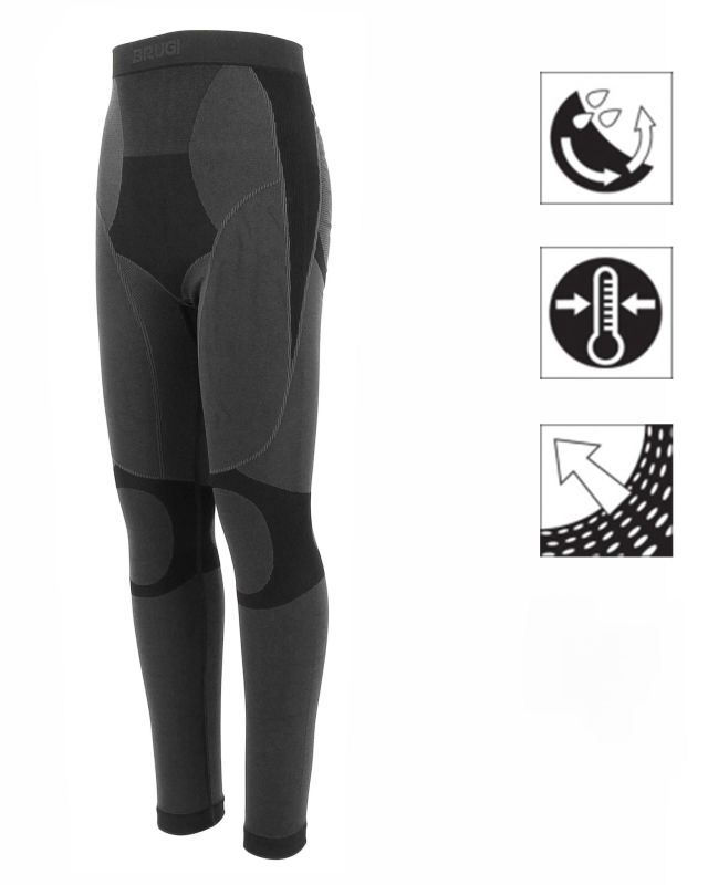 Product: BRUGI - Pantaloni da uomo grigia e neri termici traspiranti senza cuciture (2 of 3)