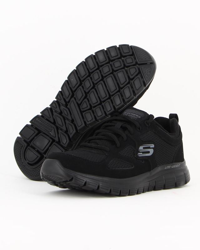 Product: SKECHERS - BURNS - AGOURA - Sneakers nera con tomaia in morbida pelle liscia (1 of 5)