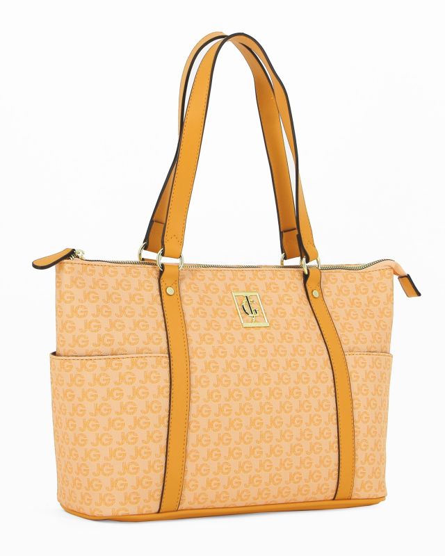 Product: JUST GOLF - Borsa gialla a mano con due manici e due tasche laterali esterne (1 of 4)
