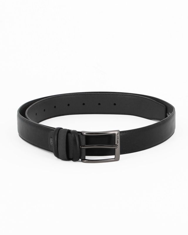Product: RENATO BALESTRA - Cinta nera con fodera in VERA PELLE e fibbia opaca (1 of 3)